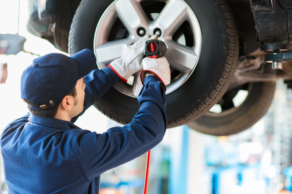 changing a tire
