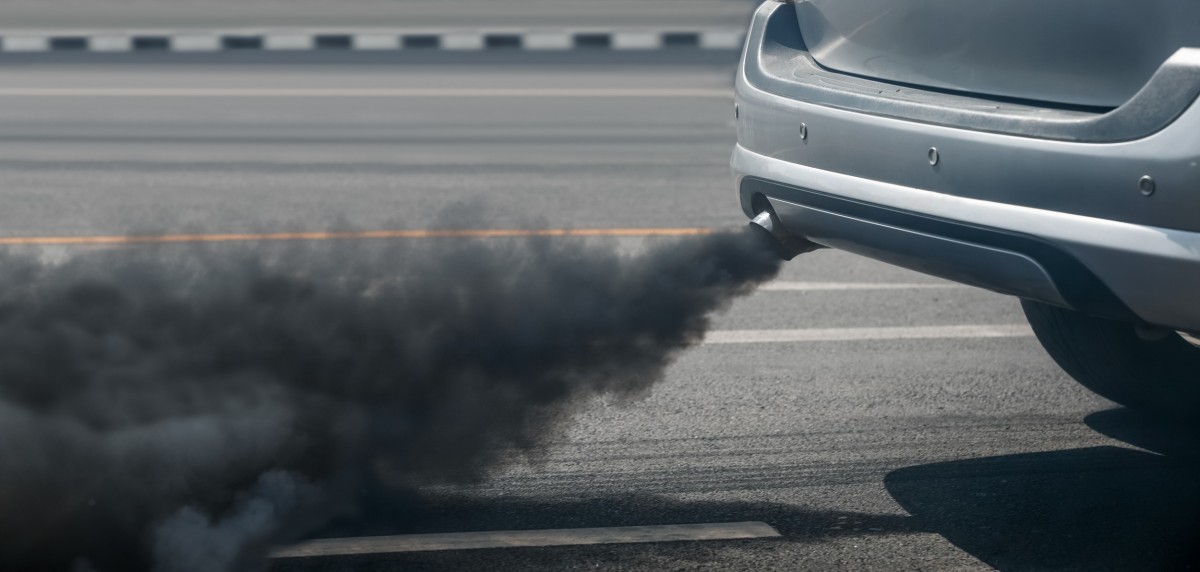 smoke coming out of a muffler