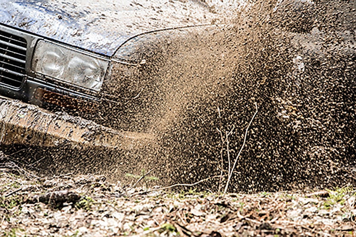 really dirty muddy vehicle