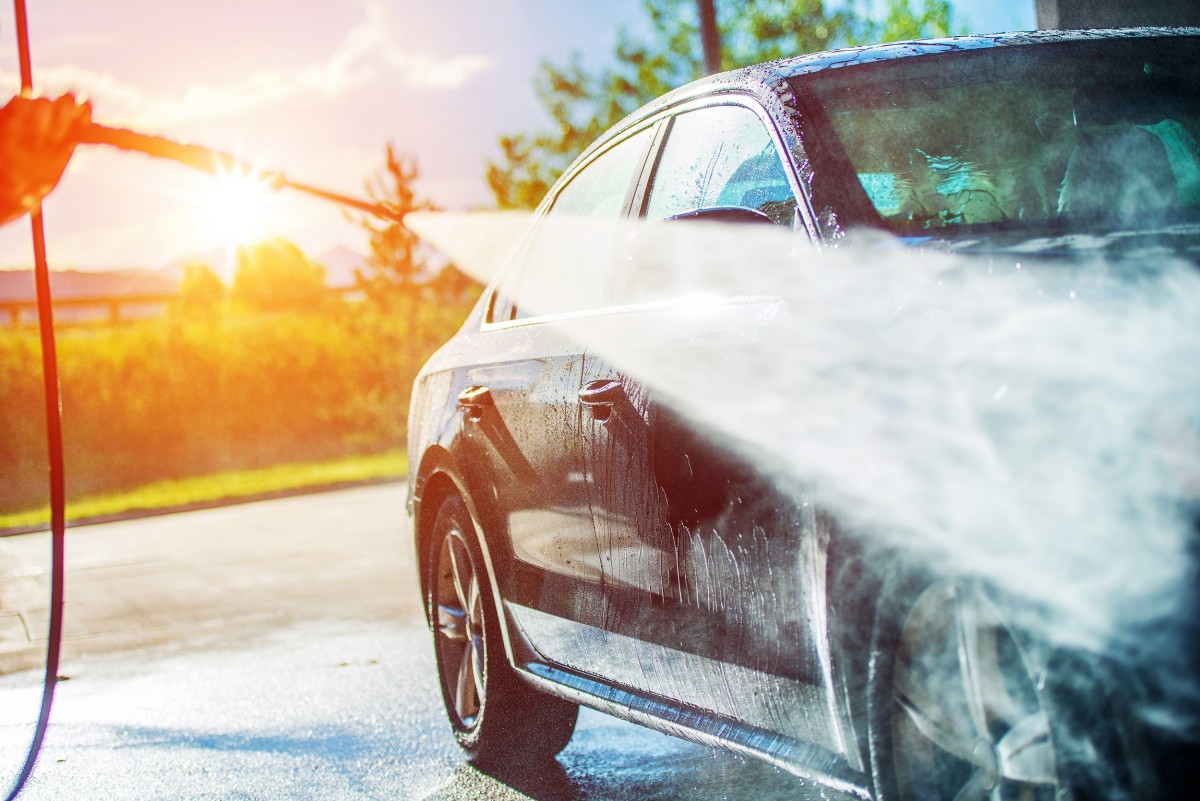 CAR BEING WASHED